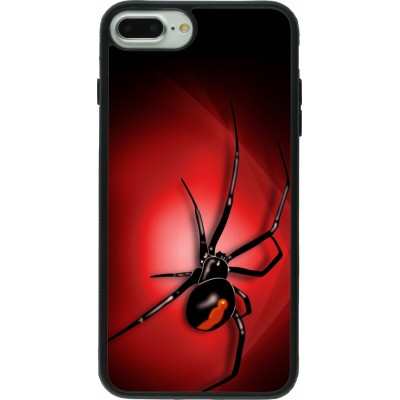 Coque iPhone 7 Plus / 8 Plus - Silicone rigide noir Halloween 2023 spider black widow