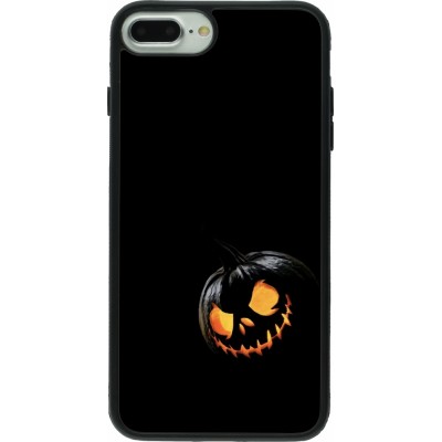 Coque iPhone 7 Plus / 8 Plus - Silicone rigide noir Halloween 2023 discreet pumpkin