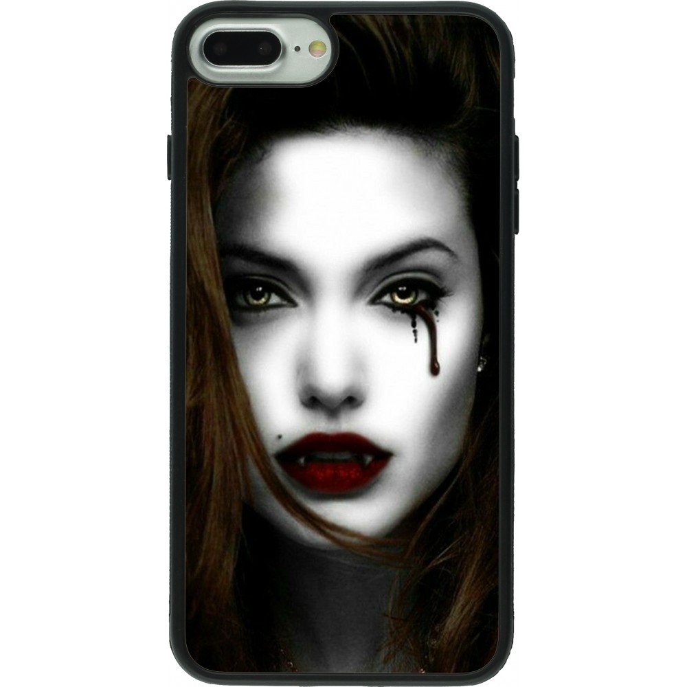 Coque iPhone 7 Plus / 8 Plus - Silicone rigide noir Halloween 2023 gothic vampire