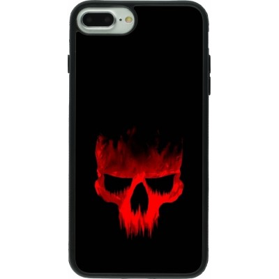 Coque iPhone 7 Plus / 8 Plus - Silicone rigide noir Halloween 2023 scary skull