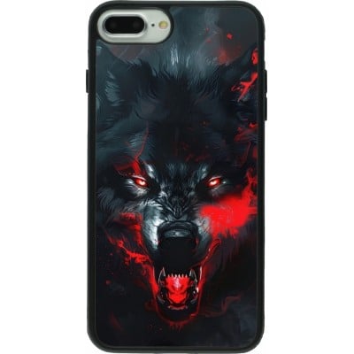 Coque iPhone 7 Plus / 8 Plus - Silicone rigide noir Halloween 2024 mad werewolf