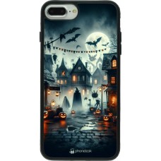 Coque iPhone 7 Plus / 8 Plus - Silicone rigide noir Halloween Spookville