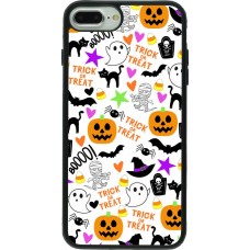 Coque iPhone 7 Plus / 8 Plus - Silicone rigide noir Halloween 2024 trick or treat