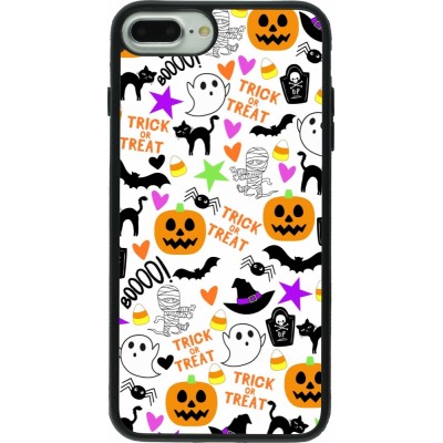 Coque iPhone 7 Plus / 8 Plus - Silicone rigide noir Halloween 2024 trick or treat