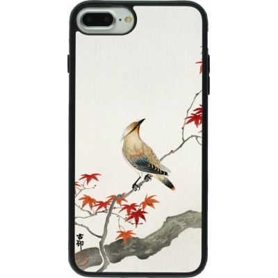 Coque iPhone 7 Plus / 8 Plus - Silicone rigide noir Japanese Bird