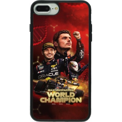 Coque iPhone 7 Plus / 8 Plus - Silicone rigide noir Max Verstappen Champion 2023