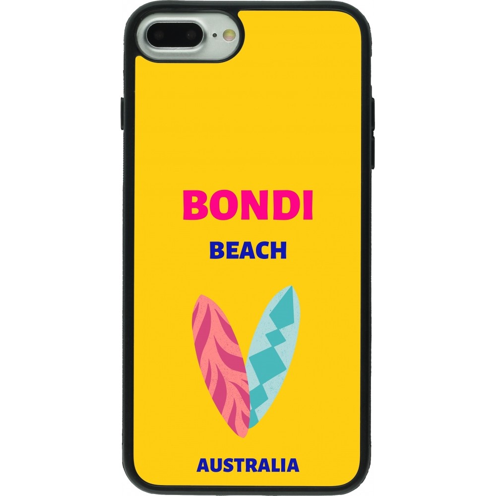 Coque iPhone 7 Plus / 8 Plus - Silicone rigide noir Pop Summer Destination Bondi