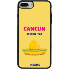 Coque iPhone 7 Plus / 8 Plus - Silicone rigide noir Pop Summer Destination Cancun