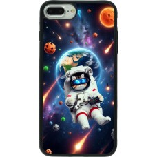 Coque iPhone 7 Plus / 8 Plus - Silicone rigide noir VR SpaceCat Odyssey