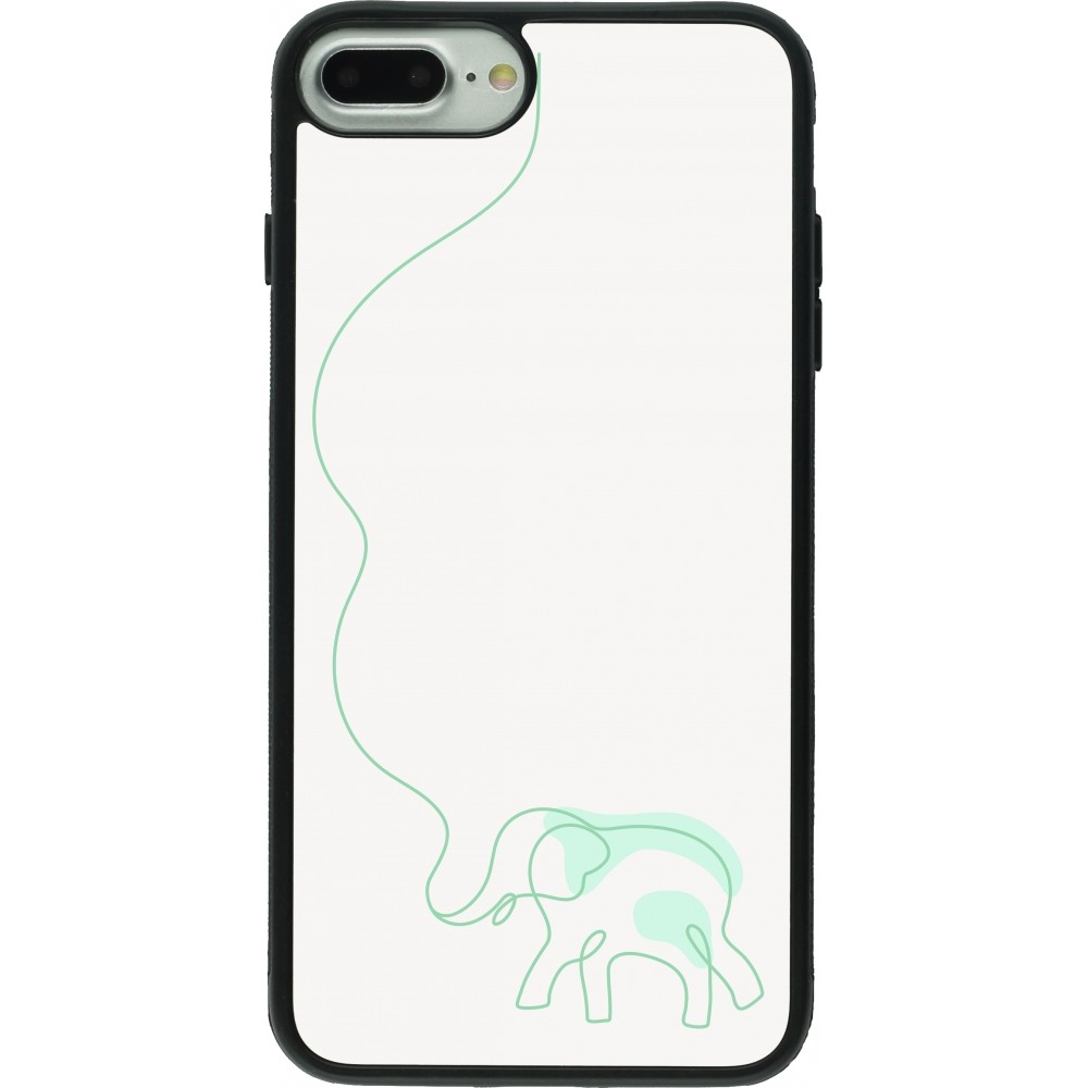 Coque iPhone 7 Plus / 8 Plus - Silicone rigide noir Spring 23 baby elephant