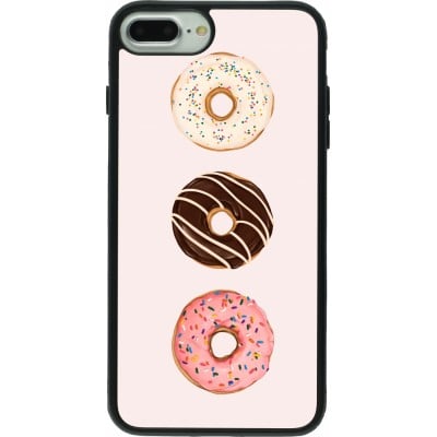 Coque iPhone 7 Plus / 8 Plus - Silicone rigide noir Spring 23 donuts