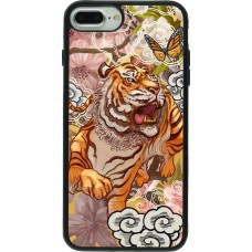 Coque iPhone 7 Plus / 8 Plus - Silicone rigide noir Spring 23 japanese tiger