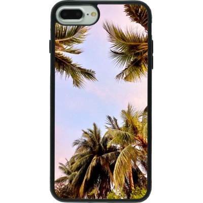 Coque iPhone 7 Plus / 8 Plus - Silicone rigide noir Summer 2023 palm tree vibe