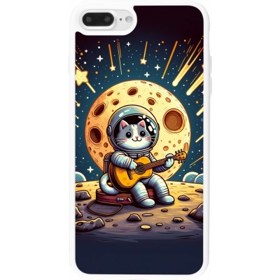 Coque iPhone 7 Plus / 8 Plus - Silicone rigide blanc AstroCat RockLune