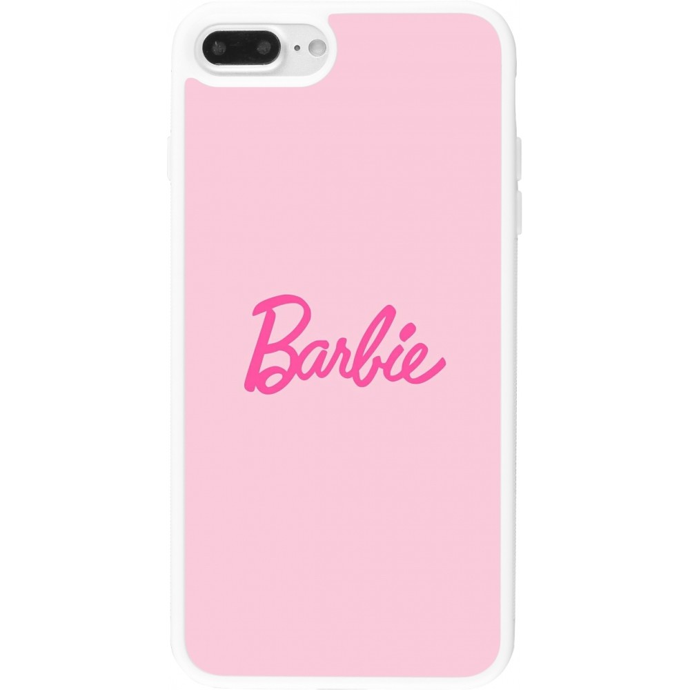 Coque iPhone 7 Plus / 8 Plus - Silicone rigide blanc Barbie Text