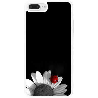 Coque iPhone 7 Plus / 8 Plus - Silicone rigide blanc Black and white Cox