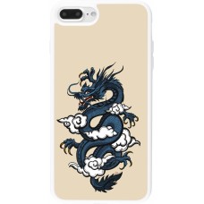 Coque iPhone 7 Plus / 8 Plus - Silicone rigide blanc Blue Dragon Tattoo