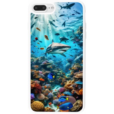 Coque iPhone 7 Plus / 8 Plus - Silicone rigide blanc Bora Bora Mer et Merveilles