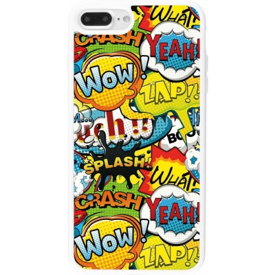 Coque iPhone 7 Plus / 8 Plus - Silicone rigide blanc Cartoons slogans