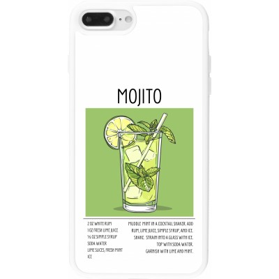 Coque iPhone 7 Plus / 8 Plus - Silicone rigide blanc Cocktail recette Mojito