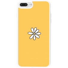 Coque iPhone 7 Plus / 8 Plus - Silicone rigide blanc Easter 2023 daisy