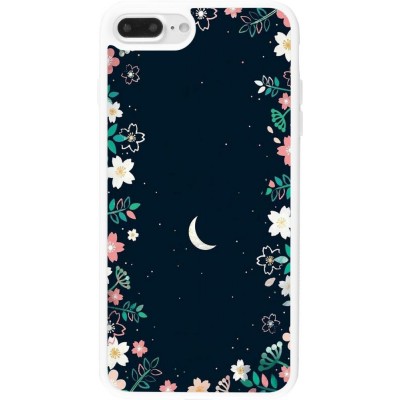 Coque iPhone 7 Plus / 8 Plus - Silicone rigide blanc Flowers space