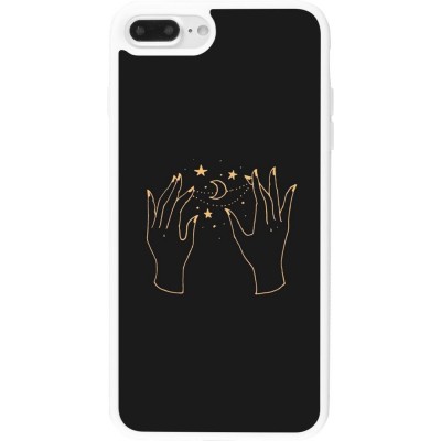 Coque iPhone 7 Plus / 8 Plus - Silicone rigide blanc Grey magic hands