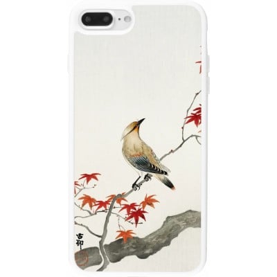 Coque iPhone 7 Plus / 8 Plus - Silicone rigide blanc Japanese Bird