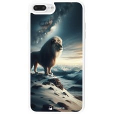 Coque iPhone 7 Plus / 8 Plus - Silicone rigide blanc Le lion blanc