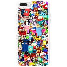 Coque iPhone 7 Plus / 8 Plus - Silicone rigide blanc Mixed cartoons