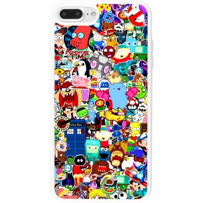 Coque iPhone 7 Plus / 8 Plus - Silicone rigide blanc Mixed cartoons