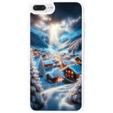 Coque iPhone 7 Plus / 8 Plus - Silicone rigide blanc Mont Neige Lumière