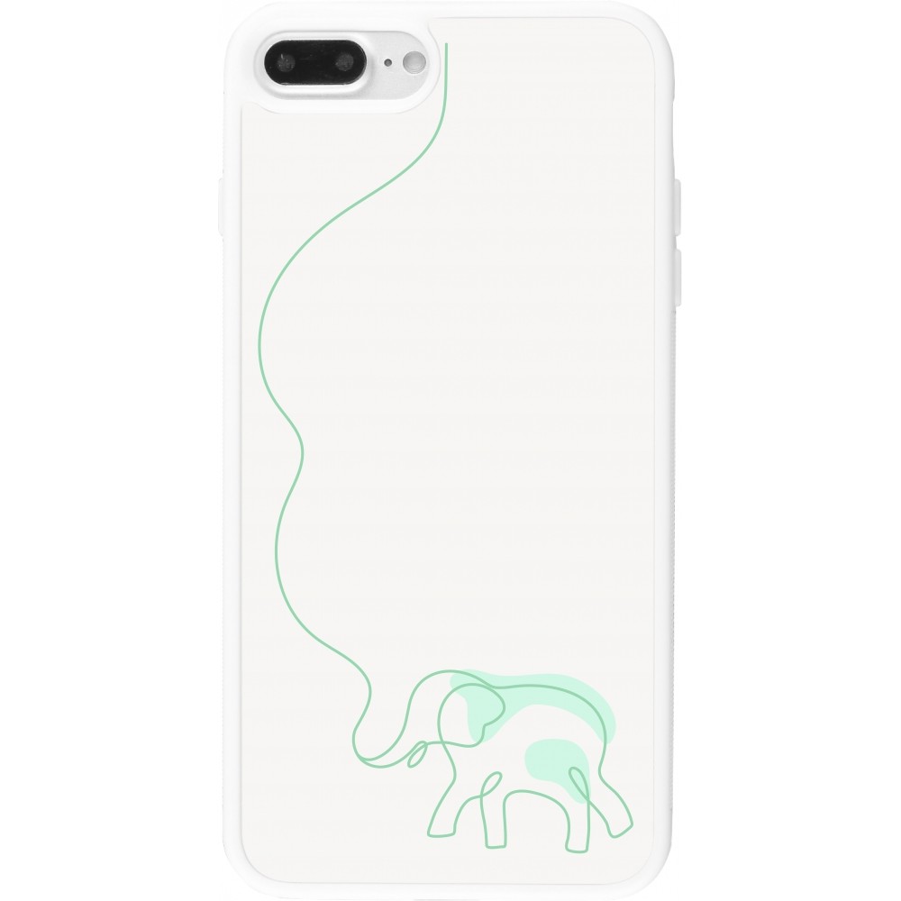 Coque iPhone 7 Plus / 8 Plus - Silicone rigide blanc Spring 23 baby elephant