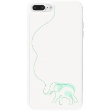 Coque iPhone 7 Plus / 8 Plus - Silicone rigide blanc Spring 23 baby elephant