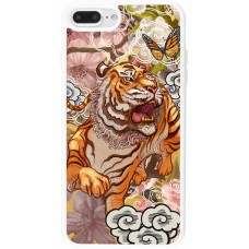 Coque iPhone 7 Plus / 8 Plus - Silicone rigide blanc Spring 23 japanese tiger