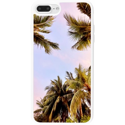 Coque iPhone 7 Plus / 8 Plus - Silicone rigide blanc Summer 2023 palm tree vibe