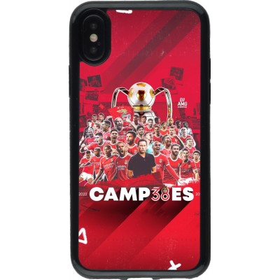 Coque iPhone X / Xs - Gel noir Benfica Campeoes 2023