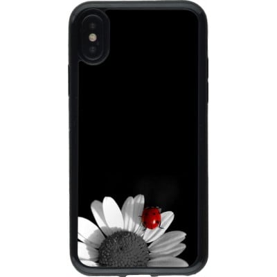 Coque iPhone X / Xs - Gel noir Black and white Cox