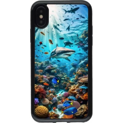 Coque iPhone X / Xs - Gel noir Bora Bora Mer et Merveilles