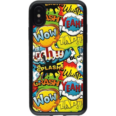 Coque iPhone X / Xs - Gel noir Cartoons slogans