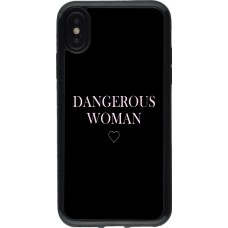 Coque iPhone X / Xs - Gel noir Dangerous woman