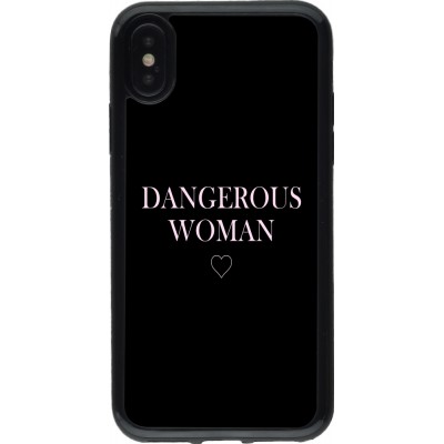 Coque iPhone X / Xs - Gel noir Dangerous woman