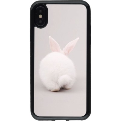 Coque iPhone X / Xs - Gel noir Easter 2024 bunny butt