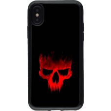 Coque iPhone X / Xs - Gel noir Halloween 2023 scary skull