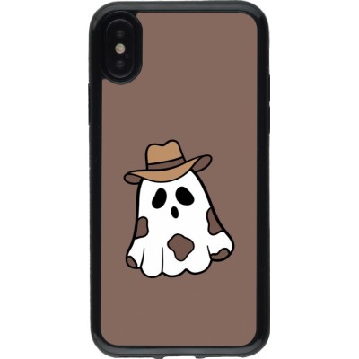 Coque iPhone X / Xs - Gel noir Halloween 2024 cowboy ghost