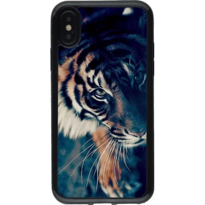 Coque iPhone X / Xs - Gel noir Incredible Lion