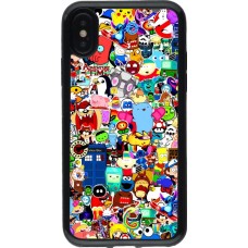 Coque iPhone X / Xs - Gel noir Mixed cartoons