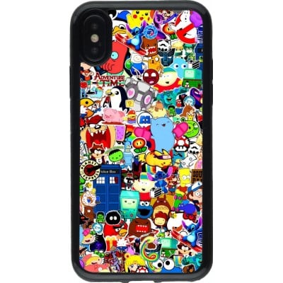 Coque iPhone X / Xs - Gel noir Mixed cartoons