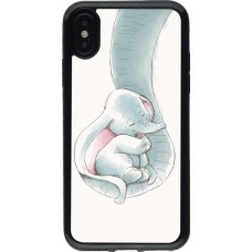 Coque iPhone X / Xs - Gel noir Mom 1903