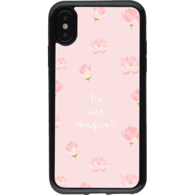 Coque iPhone X / Xs - Gel noir Mom 2023 your are magical